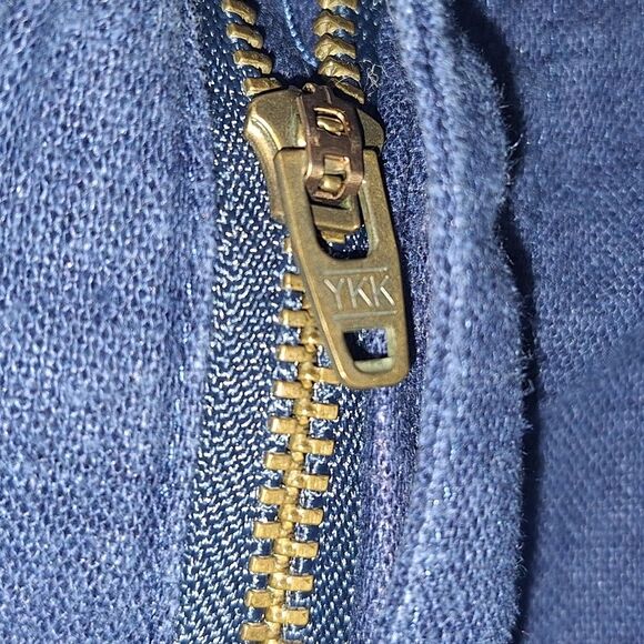 Pappagallo Linen Blend Loose Cropped Pant Embellished Drawstring Pockets S Blue - Picture 8 of 16